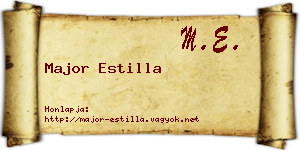 Major Estilla névjegykártya