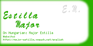 estilla major business card